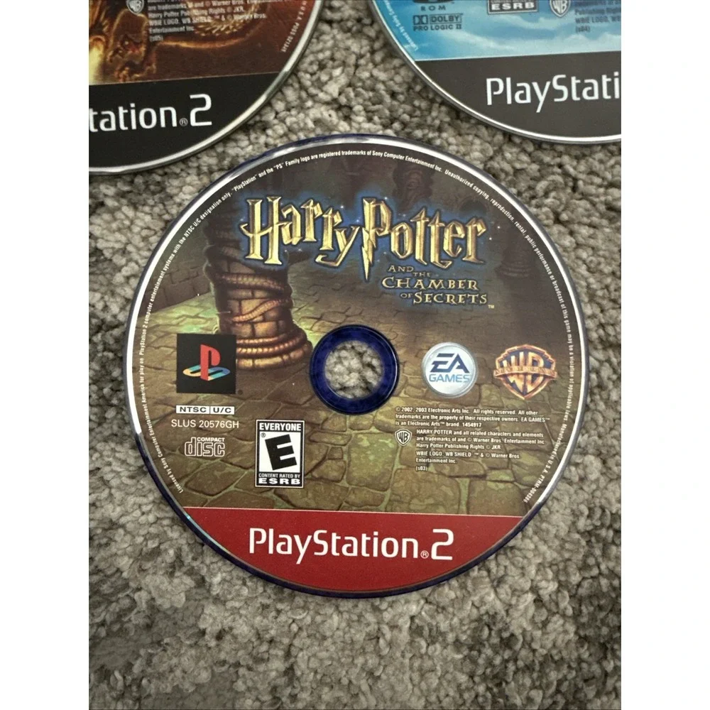 PS2 Lot 3 Games Harry Potter Goblet of Fire/Chamber Of Secrets/Azkaban Disc Only